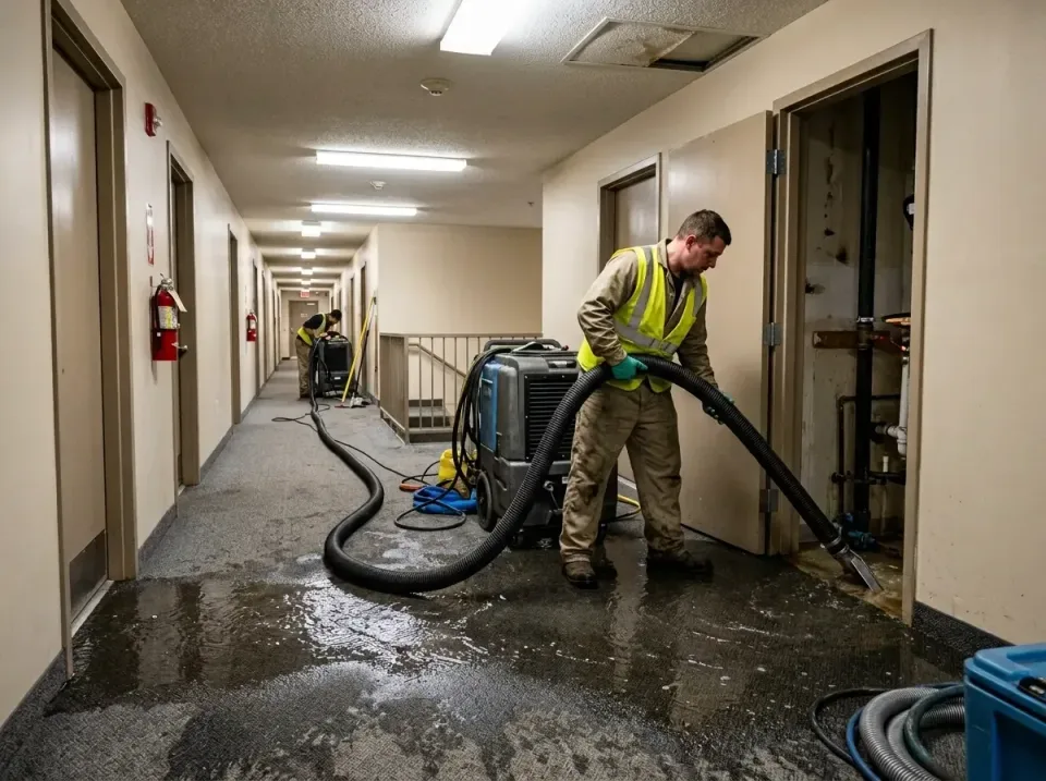 multi-unit-apartment-hallway-f-005 — frequently asked questions, Emergency Burst Pipe Water Extraction & Removal in Woodlawn…